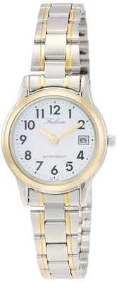 Wristwatch Analog Waterproof Date Metal Band D011-404 Lady's White - Image 1 of 3
