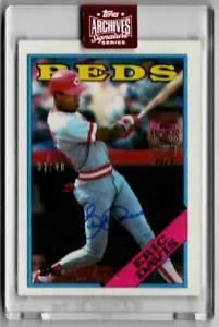 2023 Topps Archives Signature Baseball Eric Davis AUTO REDS 31/48 Encased - Bild 1 von 1