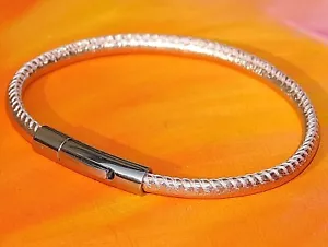 Hombre/Mujer 4mm Oro Rosa Pulsera de Cuero y Acero Inoxidable Por Lyme Bay Art - Imagen 1 de 3