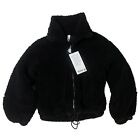Lululemon Cinchable Fleece Full Zip Black Sz 0 Zip Up Textured Coat Jacket Nwt