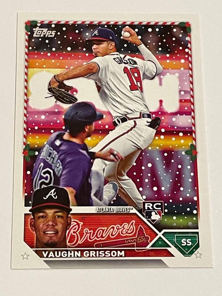 2023 Topps Holiday Mega Box Baseball #107 - Vaughn Grissom RC - Atlanta Braves - Image 1 of 2