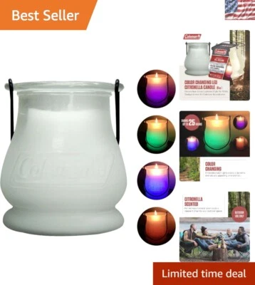 8oz Color Changing LED Citronella Candle - Beautiful & Functional Outdoor Decor - Image 1 of 4
