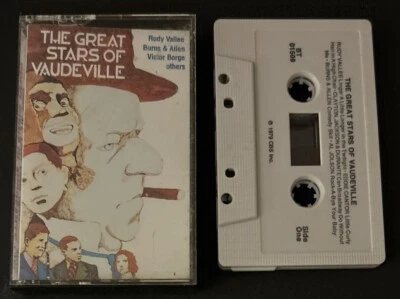 Great Stars Vaudeville Cassette Rudy Vallee Eddie Cantor Burns Allen WC Fields Foto 1 de 4