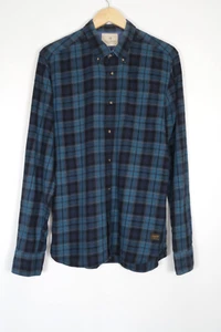 Camisa azul a cuadros Scotch & Soda para hombre talla grande - Imagen 1 de 12