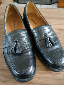 Bostonian Florentine Men's Sz 8.5M Black Leather Tassel Loafers GREAT cond - Picture 1 of 11