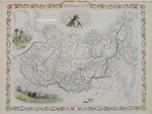 SIBERIA - RUSIA EN ASIA POR JOHN TALLIS ALREDEDOR DE 1850 - Imagen 1 de 1