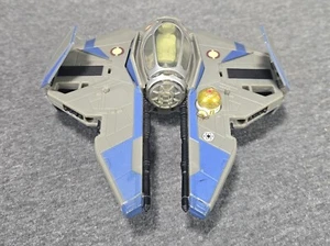 Star Wars Transformers Obi Wan Kenobi Jedi Starfighter Action Figure Blue Grey - Picture 1 of 7