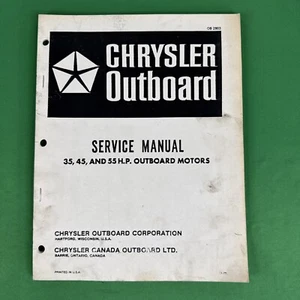 OEM 1977 Chrysler Outboard Motors SERVICE Shop MANUAL 35, 45 & 55 hp OB 2803 - Picture 1 of 6