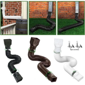 Rain Gutter Downspout Extension House Gutter Retractable 53-152cm Flexible - Picture 1 of 15