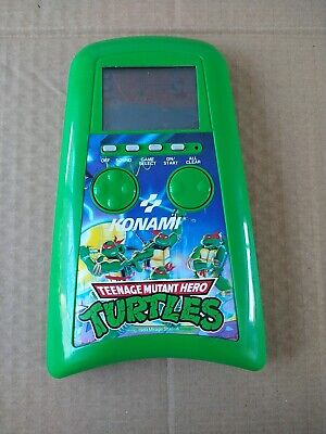 Retro Konami Teenage Mutant Hero Turtles Handheld LCD Game 1989 No Sound