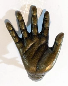 Human Hand Shape Antique Finish Brass Handmade Handle Drawer Cabinet Knob Pull - Picture 1 of 7
