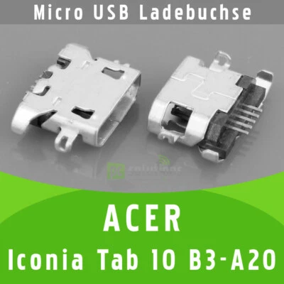 ✅ Acer Iconia One 10 B3-A20 Micro USB DC Buchse Ladebuchse Strombuchse Connector - Bild 1 von 3