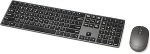 Amazon Basics Ultra Premium Wireless Keyboard and Mouse Combo - Rechargeable - Picture 1 of 8