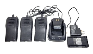 LOT OF 3- ICOM IC-F4011 UHF COMPACT TWO WAY RADIO W/ BP-232N BATTERY - Picture 1 of 6