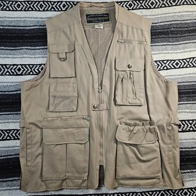Field & Stream Sportsman Vest  Adult XL Vented Fishing Hunting Outdoors Tan - Image 1 of 4