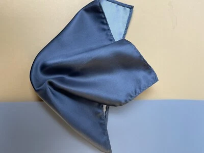 100% Polyester Handmade  9.5 GREY pocket square Luxury Refine Quality - Image 1 of 3