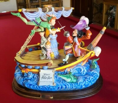 Rare DISNEY LAURENZ COLLECTION Peter Pan with Captain Hook Sculpture Figurine  - Image 1 of 4