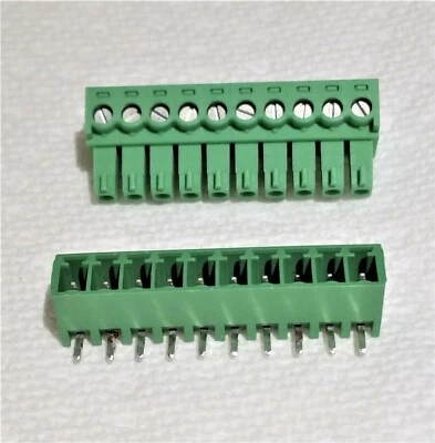 PHOENIX MC 1.5/10-G-3.81 Header & MC 1.5/10-ST-3.81 10 Position Terminal  PAIR  - Image 1 of 3