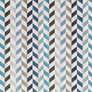 2.75 yds Romo Katori Danube Blue Chevron FR Velvet Upholstery Fabric 7959/06 - Picture 1 of 12