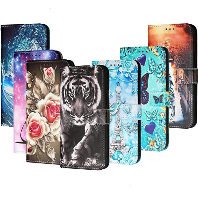 For ZTE Blade A75 A73 A52 V70 Painted PU Leather Wallet Case Phone Case Cover - Image 1 of 4