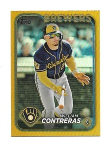 2024 Topps Series 1 WILLIAM CONTRERAS Gold Foil - MILWAUKEE BREWERS - #61 - Picture 1 of 1