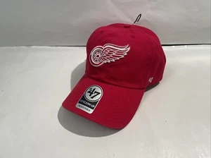 Detroit Red Wings '47 Clean Up Brand Red Adjustable Hat, New - Picture 1 of 16