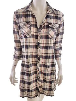 Cherokee  T. XL Corta Vestido camisero Manga 3/4 Cuadros Bolsillos - Imagen 1 de 4