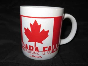 NEW Ceramic CANADA Niagara Falls Coffee MUG Vintage Cup Flag Maple Leaf Canuck - Picture 1 of 1