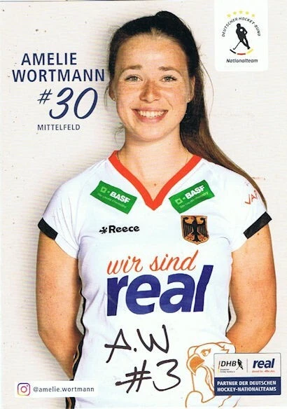 Amelie Wortmann (Hockey), sign. AK - Bild 1 von 1