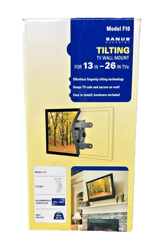 SANUS Model F10 Vuepoint Tilting TV Wall Mount For 13-26 Inch TVs - Image 1 of 4