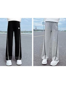 Kids Girls Pants Loose Trousers Cargo Sweatpants With Pockets Bottoms Sports - Picture 1 of 38