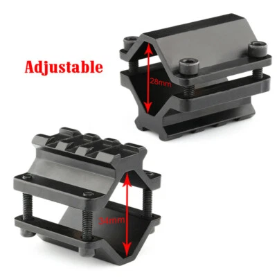 Hunting Shot Gun Single Rail Picatinny/Wea... Barrel Mount with 3 Slots Clamp - Image 1 of 4