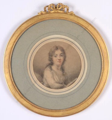 "Retrato (¿autorretrato?) de la artista francesa Constance Mayer", dibujo!!, años 1790 Foto 1 de 4