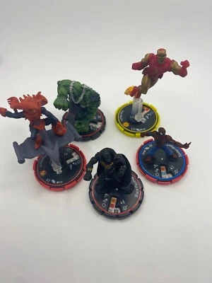 Lote de minifiguras de Heroclix Marvel 2004 - Hulk, Iron Man, Spiderman, Pantera Negra Foto 1 de 4
