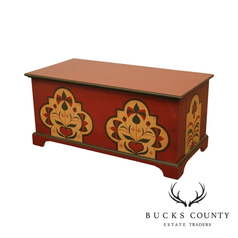 Hand Painted Lehigh County Blanket Chest Cover