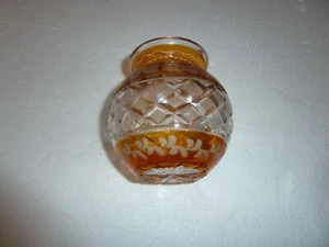 superbe vase en cristal de Bohème à décor de vigne et cristaux, super déco!!! - Photo 1/5