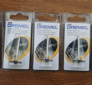 Dremel Authentic 3 Piece 428 Carbon Steel 3/4", 19.1mm Wheel Brushes - Picture 1 of 12