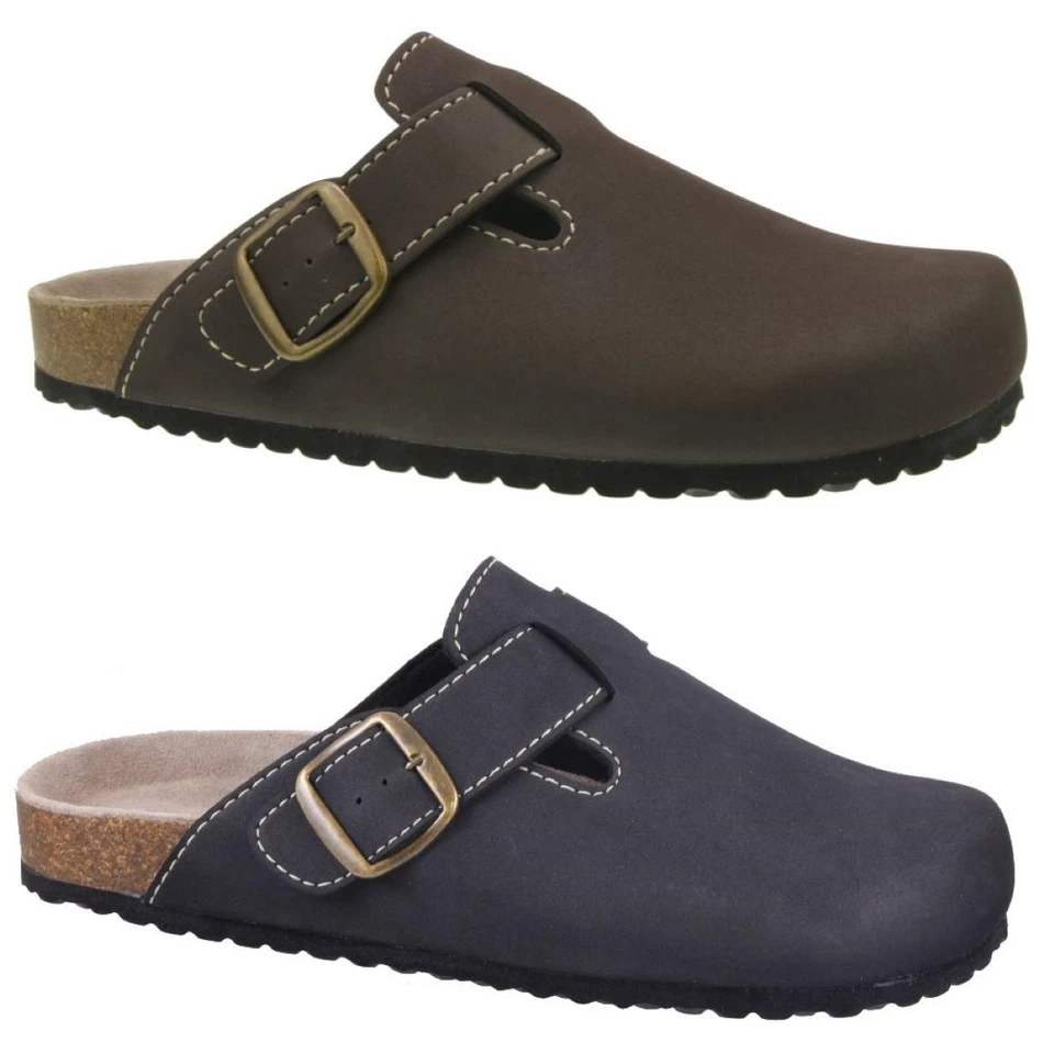 SUPERSOFT 176 002 Herren Clogs Pantolette Lederfussbett Kork Gr.41-47 - Bild 1 von 3