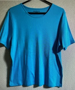 Top T-Shirt Norm Thompson 100% Cotone Manica Corta, Donna Taglia L - Foto 1 di 3