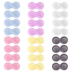 Teemico 60 Pcs Colorful Contact Lens Cases Bulk Travel Eye Care Kit, 6 Colors - Picture 1 of 10