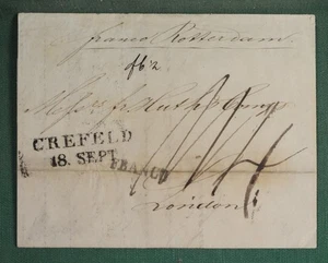 HOLLAND NIEDERLANDE Rotterdam Brief Vormarke 1828 von London SCHIFFSBRIEF (Y151) - Bild 1 von 4