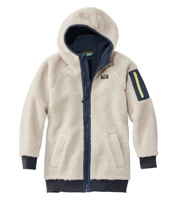 NUEVO $99 L.L. Bean Niños Niños/Niñas Sherpa Peluche Polar Chaqueta Larga con Capucha XL/18 Foto 1 de 4