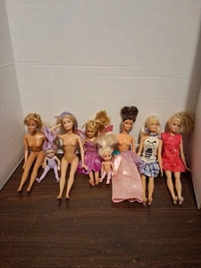 Lot Of 8 Barbies Good Condition - One From Mexico - Picture 1 of 24