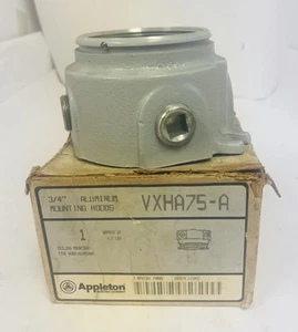 EMERSON APPLETON NO. VXHA75A MOUNTING HOOD 5-HUB 3/4" 120V 70W 4-PLUG !NEW! - Picture 1 of 16