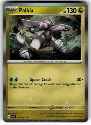 Palkia Rare SV08: Surging Sparks 136/191 NM - Image 1 of 2