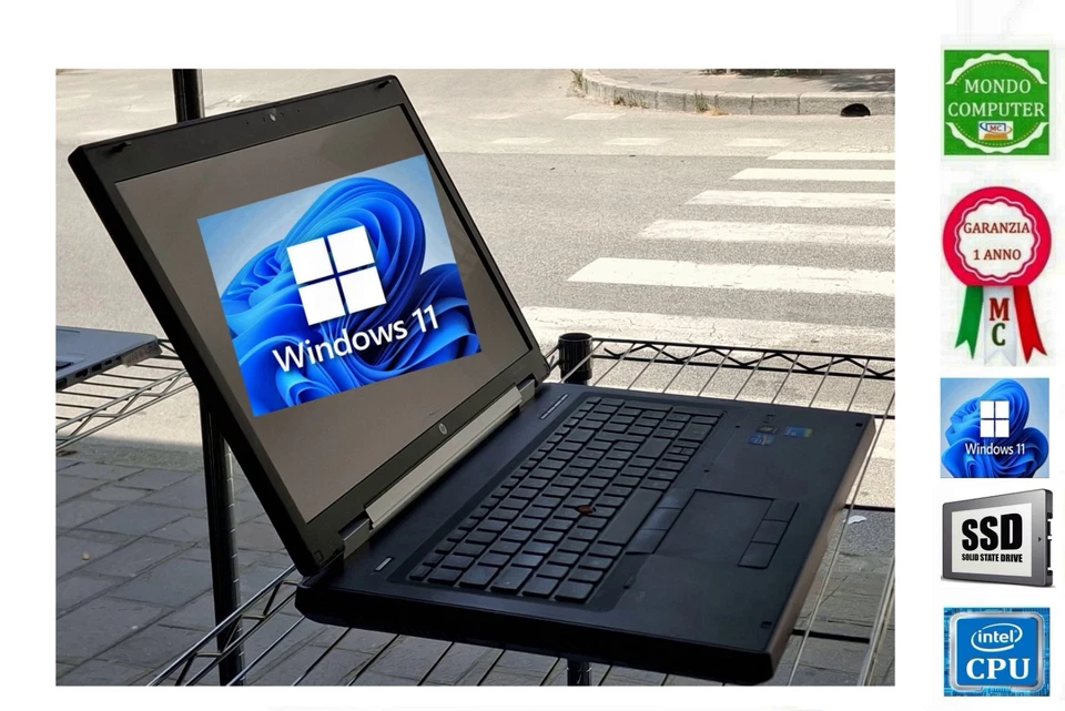 PORTATILE NOTEBOOK HP E.B. 8760W CPU INTEL CORE i7-2960XM SSD WINDOWS 11 - Imagen 1 de 1