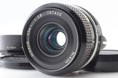 Rare [Near MINT w/ Hood ] Nikon New Nikkor 35mm F2.8 Non Ai Wide Lens From JAPAN - Image 1 of 4