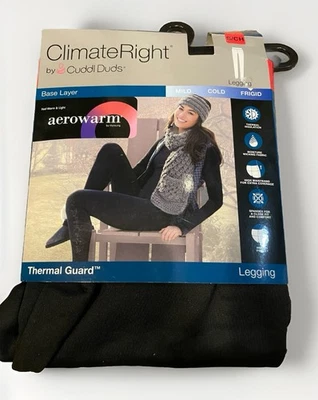 Cuddl Duds Leggings Frígidos Clima Derecha Capa Base NUEVO Pequeño Térmico Negro Caza Foto 1 de 4