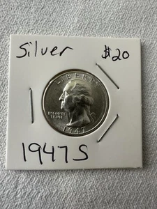 Sliver Washington Quarter 1947-s - Picture 1 of 5