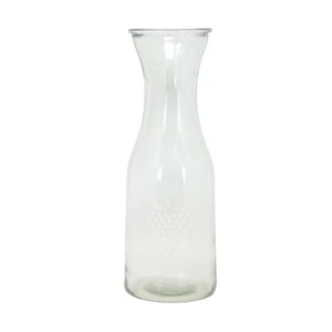 1L Klarglas Wasserkaraffe Karaffe mit Deckel Easy Grip Griff Glas Getränke Krug - Bild 1 von 9